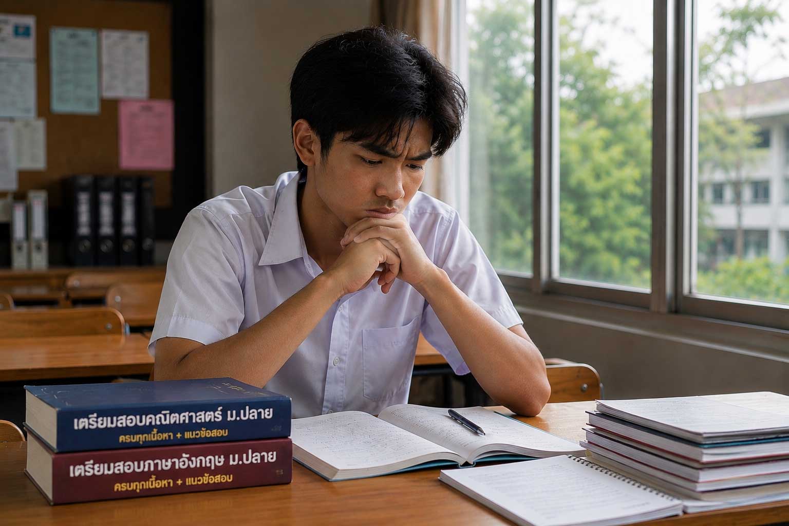 Concerned-Student-Studying